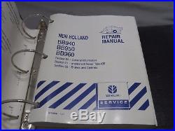 NEW HOLLAND BB940 BB950 BB960 Square Baler SERVICE Manual SET in BInder