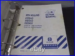 NEW HOLLAND BB940 BB950 BB960 Square Baler SERVICE Manual SET in BInder