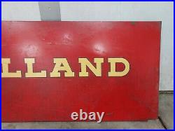 NEW HOLLAND FARM EQUIPMENT TRACTOR 49 x 14 AGRICULTURAL SIGN square Baler