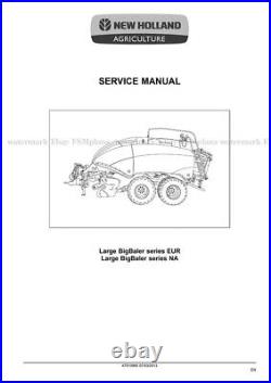 NH BigBaler 870 890 1270 1290 330 340 Square Balers Service Manual PRIORITY MAIL