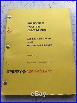New Holland 1425 And 425 Baler Parts Manual