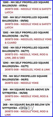 New Holland 261873 PIVOT YOKE Fits 44 Models of Square Balers NOS 80183832