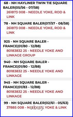 New Holland 261873 PIVOT YOKE Fits 44 Models of Square Balers NOS 80183832