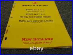 New Holland 268 269 272 Twine Wire PTO Engine Driven Balers Parts Catalog Manual