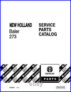 New Holland 273 Baler Parts Catalog PDF/USB 87039037