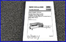New Holland 277 Baler Main Drive Gearbox Transmission Axle Service Repair Manual