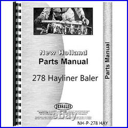 New Holland 278 Hayliner Baler Parts Manual Catalog