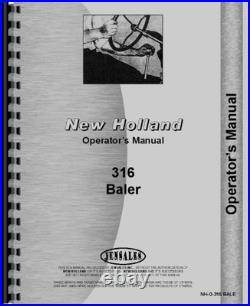 New Holland 316 Baler Operators Manual