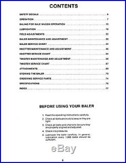 New Holland 316 Hayliner Baler Operator's AND Parts Manual Catalog Book NH