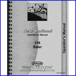 New Holland 316 Square Baler Operators Owners Manual