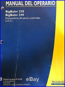 New Holland 330 340 Big Baler Operators Manual Spanish