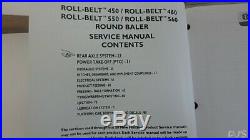 New Holland 450 460 550 560 Roll-belt Round Baler Service Manual Dn70