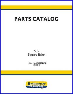 New Holland 505 Baler Parts Catalog