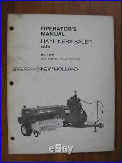 New Holland 505 Hayliner Baler operators manual