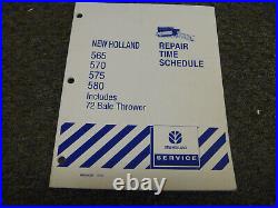 New Holland 565 570 575 580 Baler 72 Thrower Repair Time Schedule