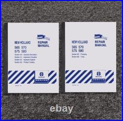 New Holland 565 570 575 580 Square Baler Shop Service Repair Manual Set