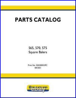 New Holland 565, 570, 575 NH Square Baler Parts Catalog PDF/USB 550200052