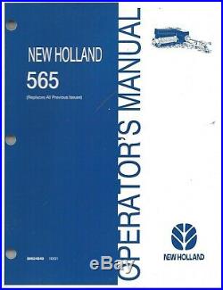 New Holland 565 Square Baler Operator Manual 86624840