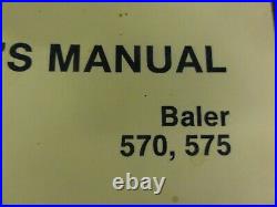 New Holland 570 575 Baler Operator's Manual 42057020