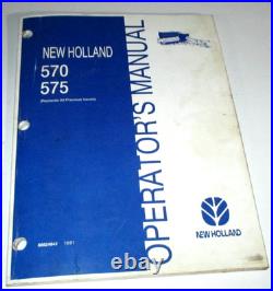 New Holland 570 575 Baler Operators Owners Maintenance Manual 10-01 NH ORIGINAL