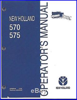 New Holland 570 575 Sqaure Baler Operator Manual 87533181