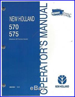New Holland 570 575 Square Baler Operator Manual 86624842