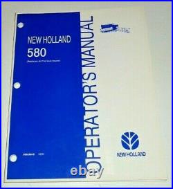 New Holland 580 Baler Operators Owners Maintenance Manual ORIGINAL! NH 10/01