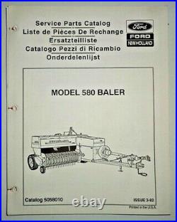 New Holland 580 Baler Parts Catalog Manual Book 3/92 NH Original