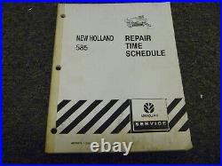 New Holland 585 Square Baler Repair Time Schedule 86576276