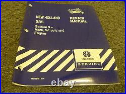 New Holland 585 Square Hay Baler Engine Hitch Wheels Shop Service Repair Manual