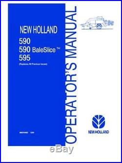 New Holland 590, 590 Bale Slice, 595 Baler Operator`s Manual