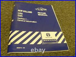 New Holland 590 595 Baler General Information Shop Service Repair Manual