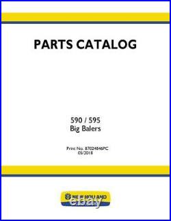 New Holland 590 595 Baler Parts Catalog PDF/USB 87024846