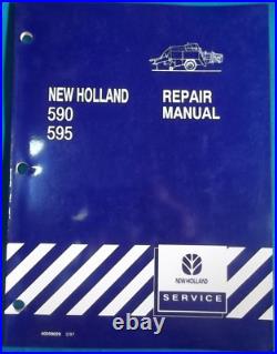 New Holland 590 595 Baler Service Shop Repair Workshop Manual Book