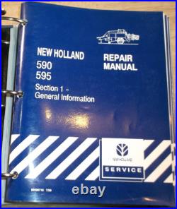 New Holland 590 595 Baler Service Shop Repair Workshop Manual Book