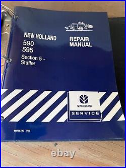 New Holland 590 595 Baler Service Shop Repair Workshop Manual Book