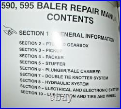 New Holland 590 & 595 Baler Service Shop Repair Workshop Manual NH 7-99 ORIGINAL