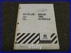 New Holland 590 595 Large Square Baler Repair Time Schedule 86608178