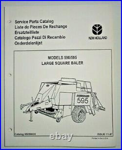 New Holland 590 595 Square Baler Parts Catalog Manual Book 11/97 NH Original
