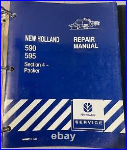 New Holland 590, 595 repair manual 10 sections in blue binder