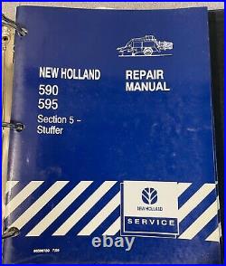 New Holland 590, 595 repair manual 10 sections in blue binder