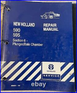 New Holland 590, 595 repair manual 10 sections in blue binder