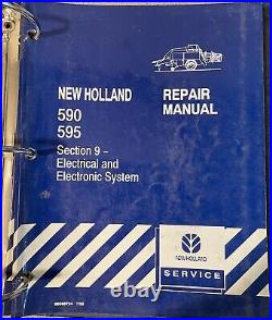 New Holland 590, 595 repair manual 10 sections in blue binder