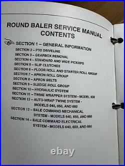 New Holland 630 640 650 660 Baler service manual Set + Bale Command Manuals