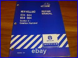 New Holland 634 644 654 664 Baler Gearbox Removal Service Repair Manual 40063403