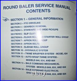 New Holland 634 644 654 664 Round Baler Service Shop Repair Manual NH ORIGINAL