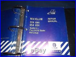 New Holland 634 644 654 664 Round Baler Service Shop Repair Workshop Manual