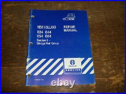 New Holland 634 644 654 664 Round Baler Sledge Roll Shop Service Repair Manual