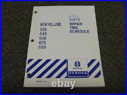 New Holland 638 648 658 678 688 Round Baler Repair Time Schedule 86634009