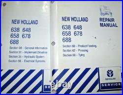 New Holland 638 648 658 678 688 Round Baler Service Shop Repair Manual ORIGINAL